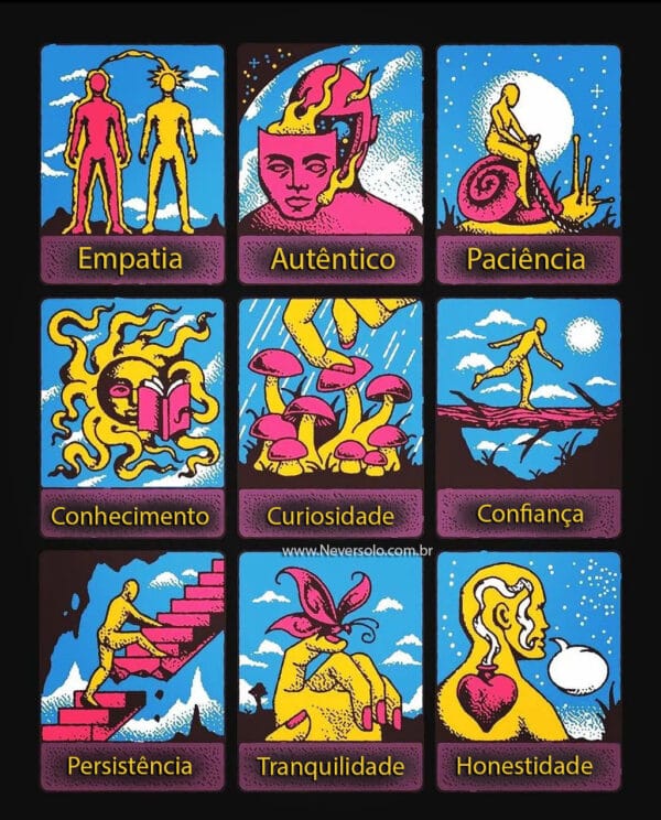 Infográfico com os 9 hábitos para inteligência emocional: autodomínio, empatia e persistência.