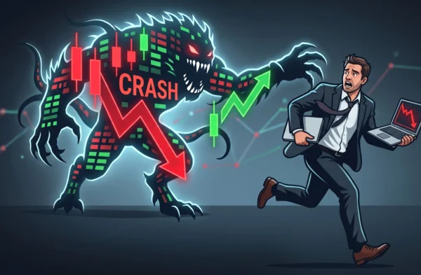 Operador de mercado focado diante de gráficos financeiros, representando a prática de hipnose para day trade e o desenvolvimento de consistência operacional.